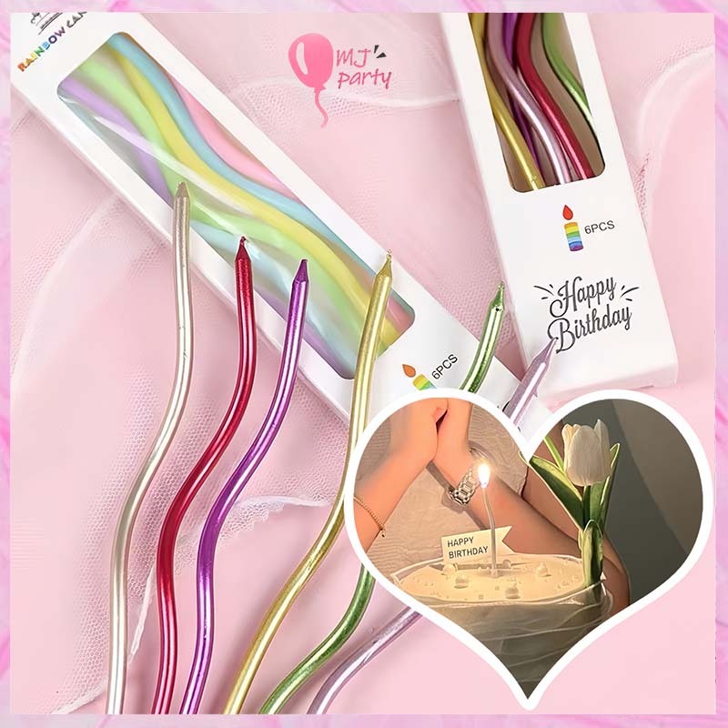 Curvy Modern Cut Luxury Gold Number Candle Birthday Cake Candle Lilin Birthday Lilin Nombor 生日蜡烛