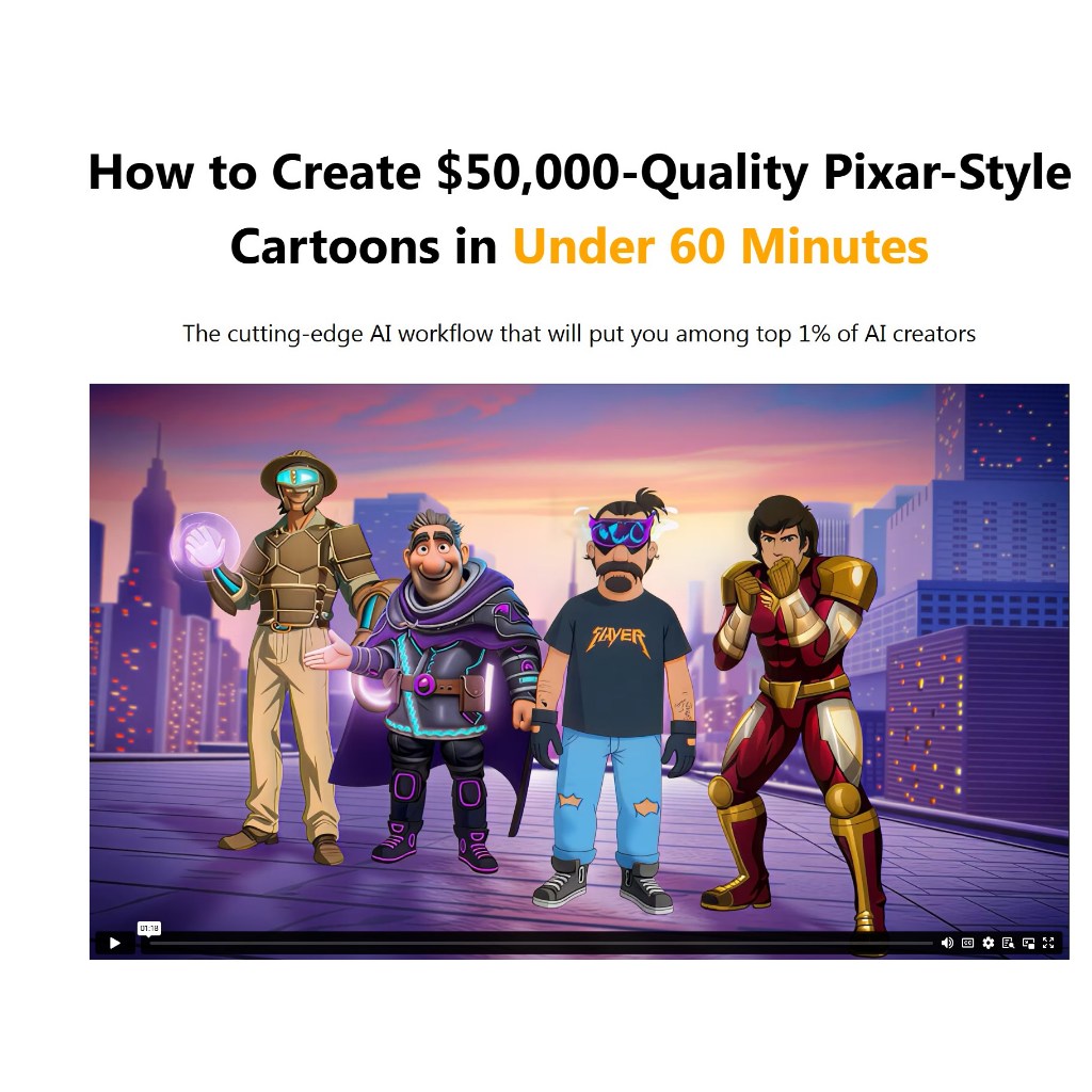 [Ai Video Course]- 0xFramer - Cartoon Hero AI | Learn Ai Video Lessons
