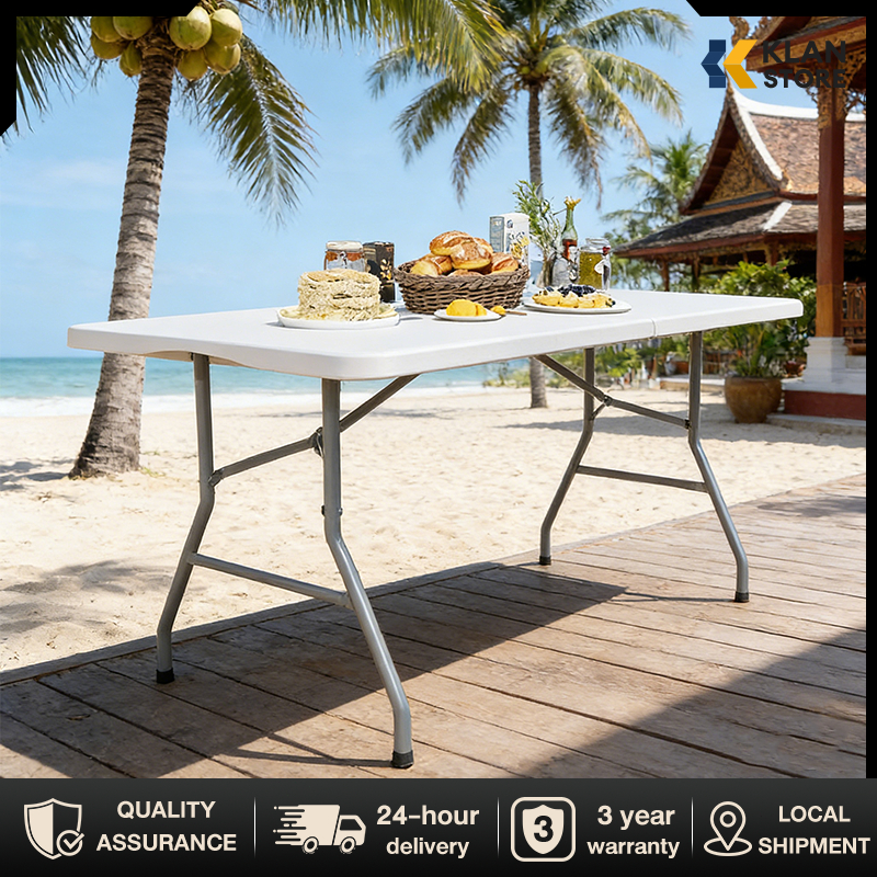 K-Meja Lipat Foldable Table Simple Dining Table Outdoor Stall Home Study Table Night Market Stall Plastic Portable 折叠桌