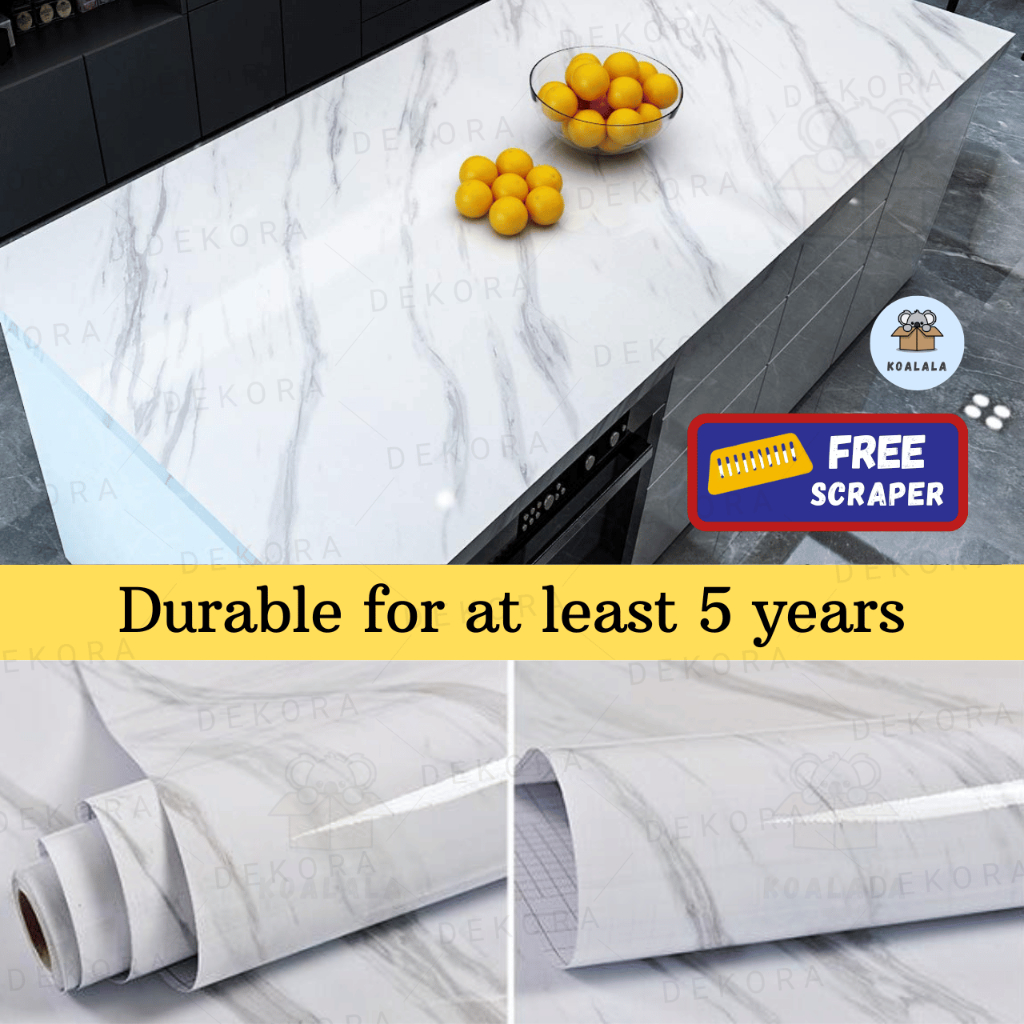 Large Self Adhesive Gorgeous Marble Waterproof Wallpaper Sticker Bathrooms Kitchen Countertops PVC