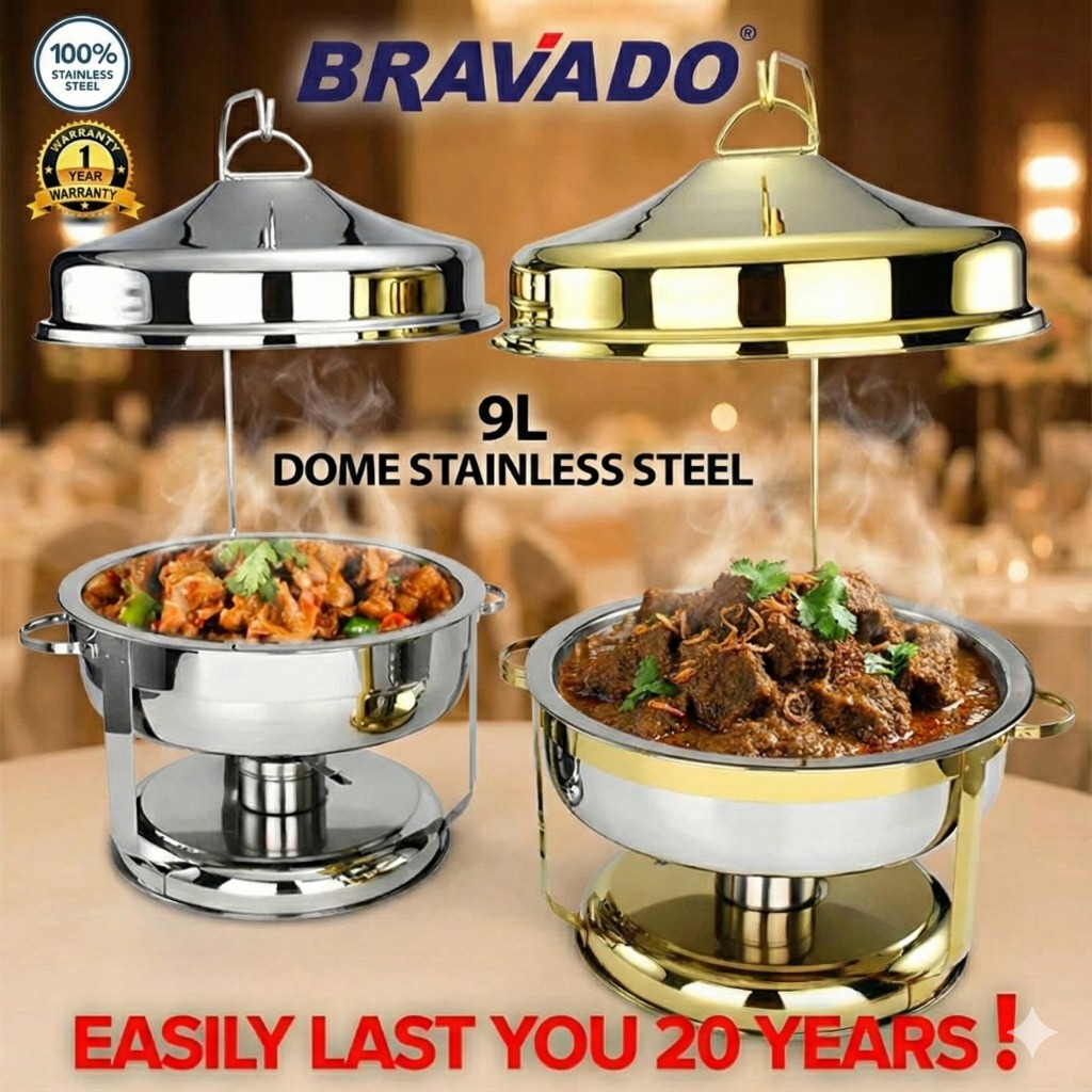 🔥OFFER🔥9L Chafing Dish Buffet Set, Stainless Steel Chafing Dishes with Top Lid Buffet Servers and Warmers Round Catering