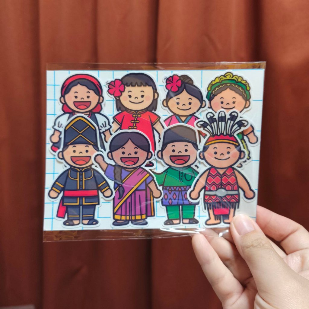 Cute Stickers Races in Malaysia / Kaum-kaum di Malaysia