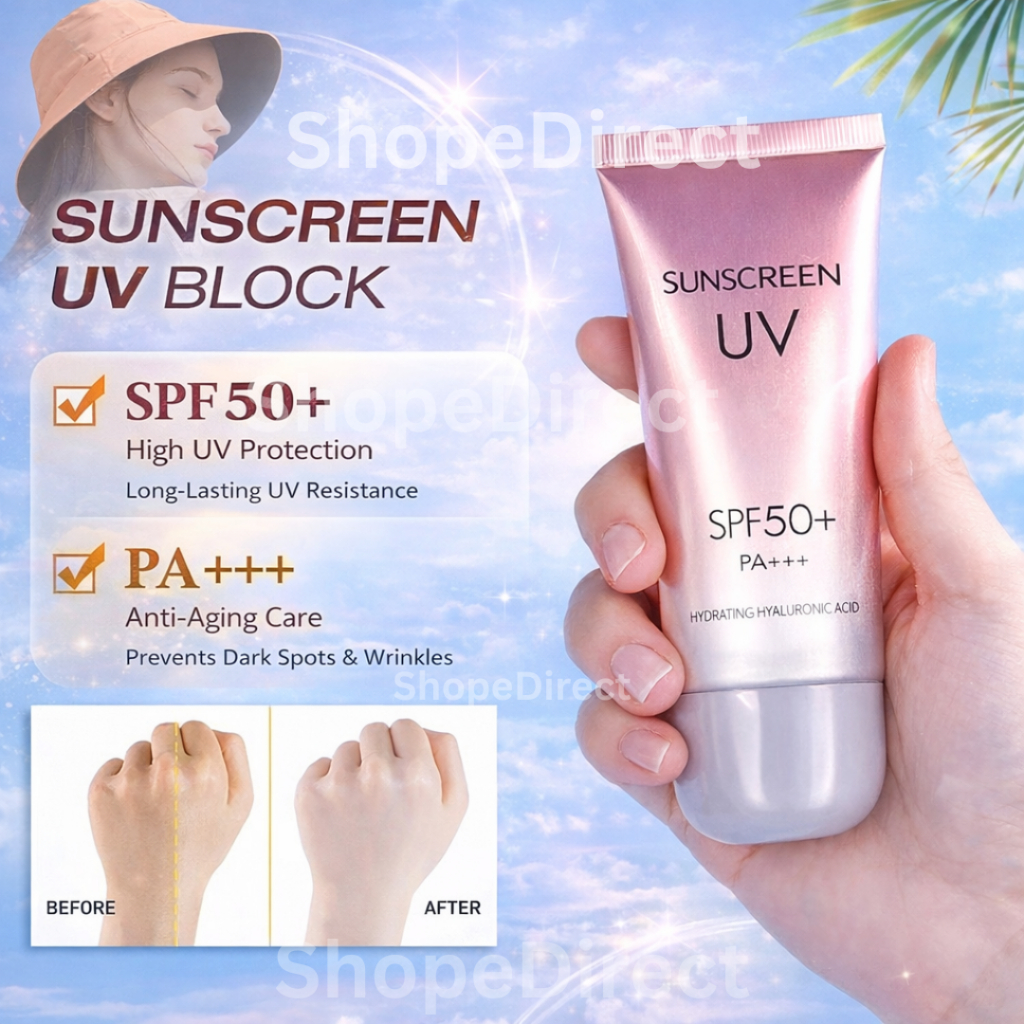 SPF50+PA+ Sunblock UV Sun Treatment Intensive Whitening Moisturizer Sunscreen Organic