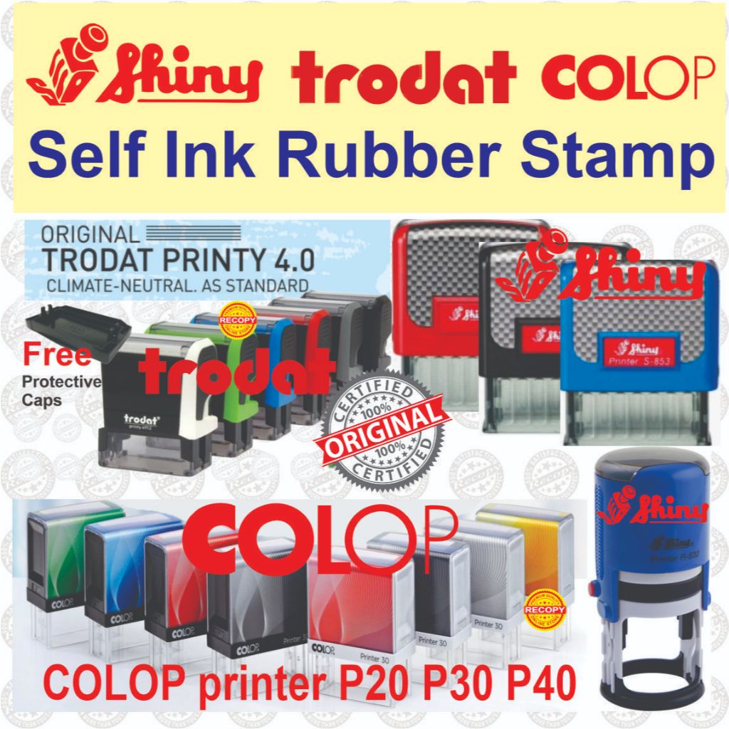 SHIP SAME DAY | COLOP Printer Rubber Stamp | TRODAT Printy Rubber Stamp | Shiny Printer Rubber Stamp