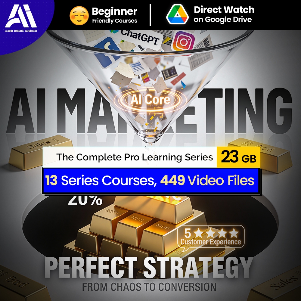 449 AI Creative Marketing Video Course Bundle - 13 series Ai marketing | Digital Marketing With AI | Chatgpt Marketing