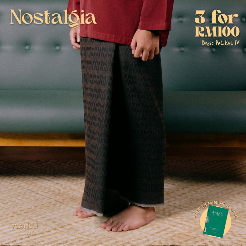 [3 FOR RM100] AMRU Basic Pelikat IV Pelikat Tenun Corak Songket Minimal Moden Hadiah Ayah Suami