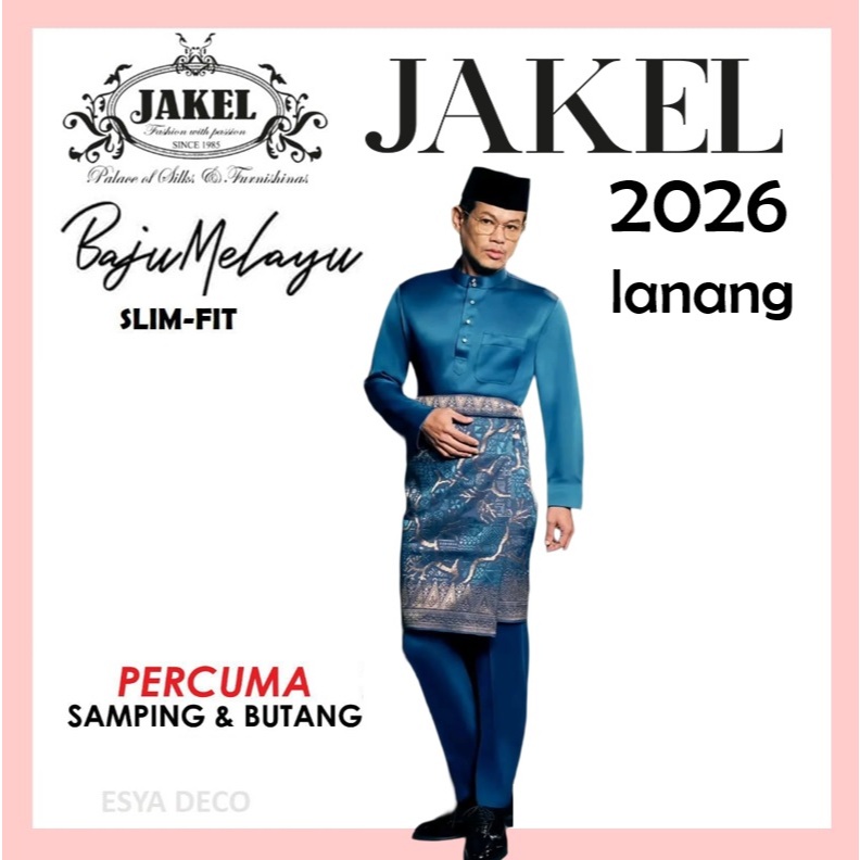 (NEW JAKEL) BAJU MELAYU SLIM FIT 2026 LANANG JAKEL