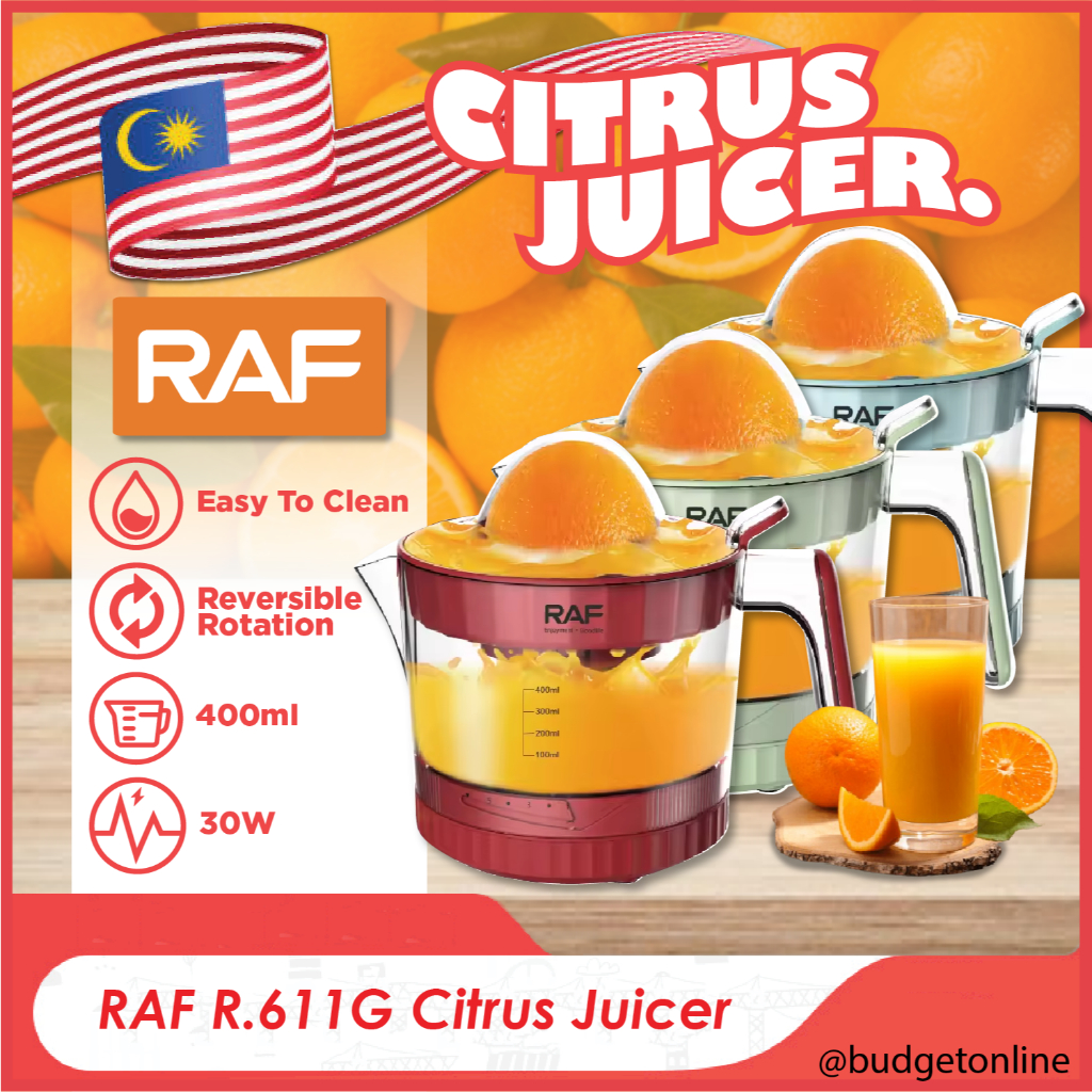 RAF R.611G Mesin Pemeras Jus Citrus Mudah Digunakan, Jus Oren Lemon Limau Segera / Citrus Juicer