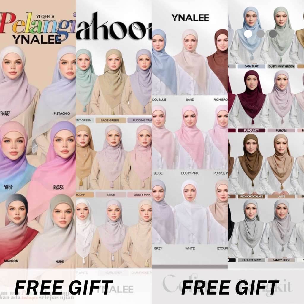 YNALEE SCARVES BANGKIT CELINE SAKOORA RAINBOW COLLECTION[READY STOCK]