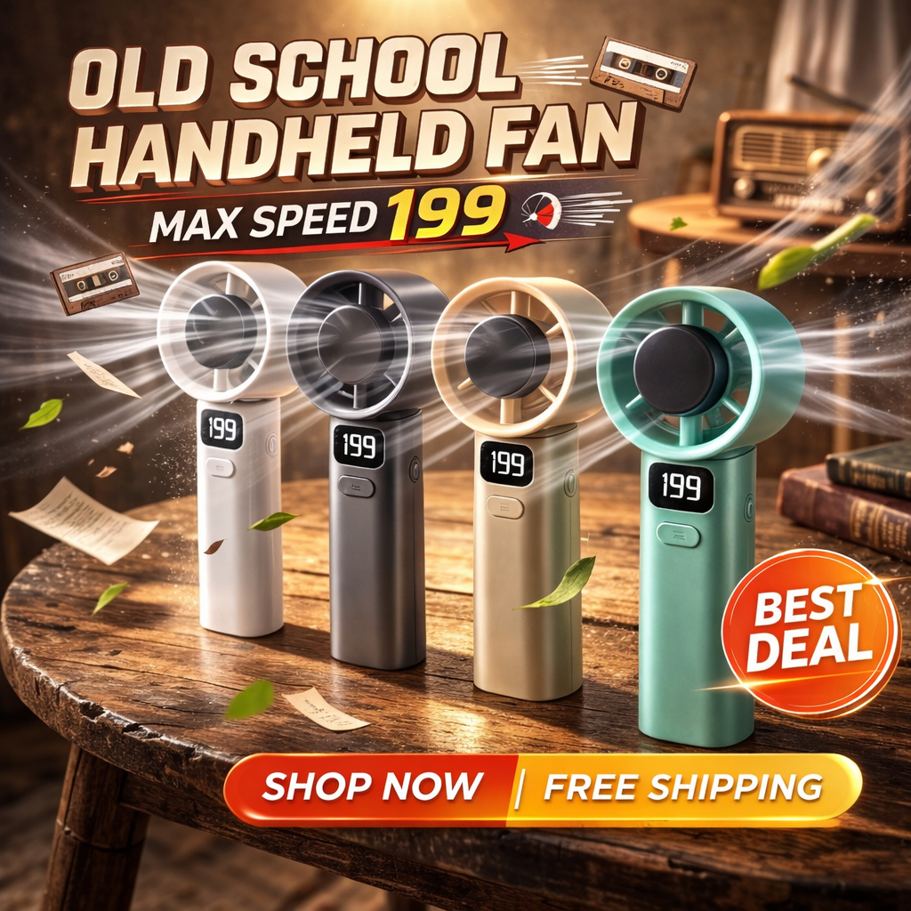 NEW【 199 Speed 】 Rechargeable Mini Small Fan 100-199-Wind-Speeds Handheld Super-Mute High Wind Power Desktop Turbo Fan