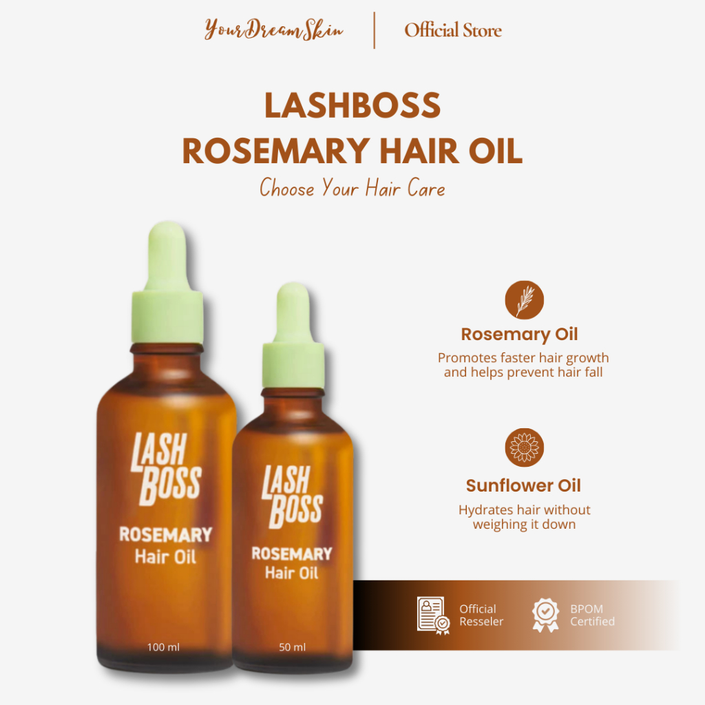 [READY STOCK] LASH BOSS ROSEMARY HAIR OIL - HAIR OIL - ROSEMARY OIL FOR HAIR - MINYAK RAMBUT LEBATKAN RAMBUT