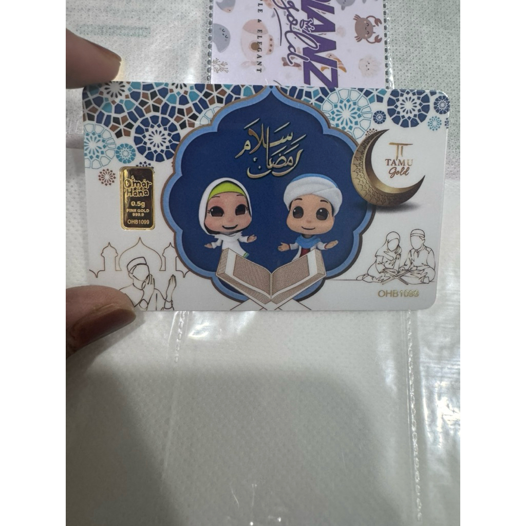 Gold bar 0.5g emas 999.9 Tamu Gold x Omar Hana ‼️Limited Edition‼️