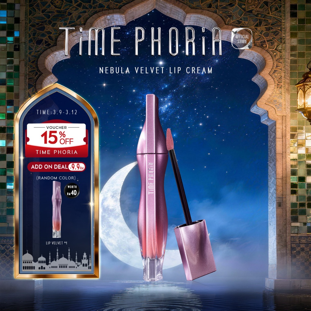 TIME PHORIA - Nebula Velvet Lip Cream Lipmatte Longwear Longlasting Waterproof Lipstick krim Tahan Lama Moisturie
