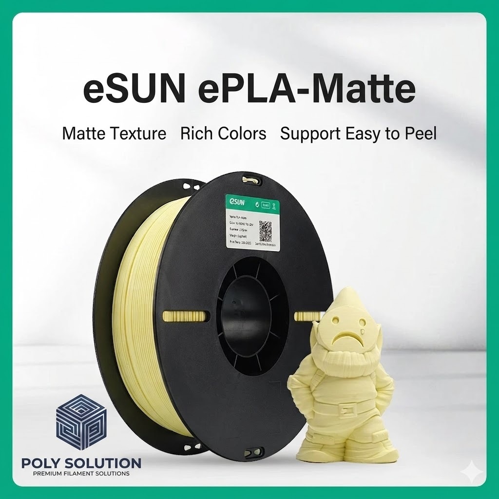eSUN PLA Matte 3D Filament 1.75mm 1kg PLA-Matte Non-Toxic Bio-Degradable