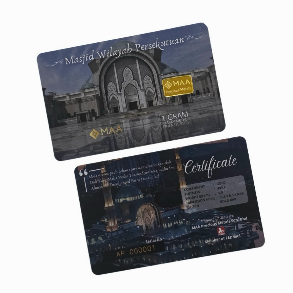 MAA Orodesign Gold Bar 999 1 Gram + Free Gift 💝