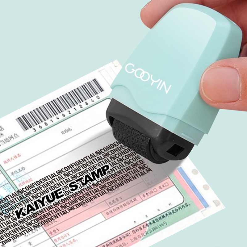 Security Stamp Roller Portable Identity Theft Protection Privacy Cover Eliminator Seal 隐私印章