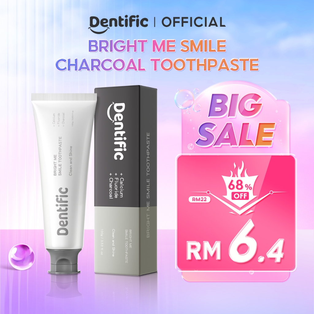 Dentific Bright Me Smile Charcoal Toothpaste PREMIUM TOOTHPASTE To whiten teeth and prevent cavities
