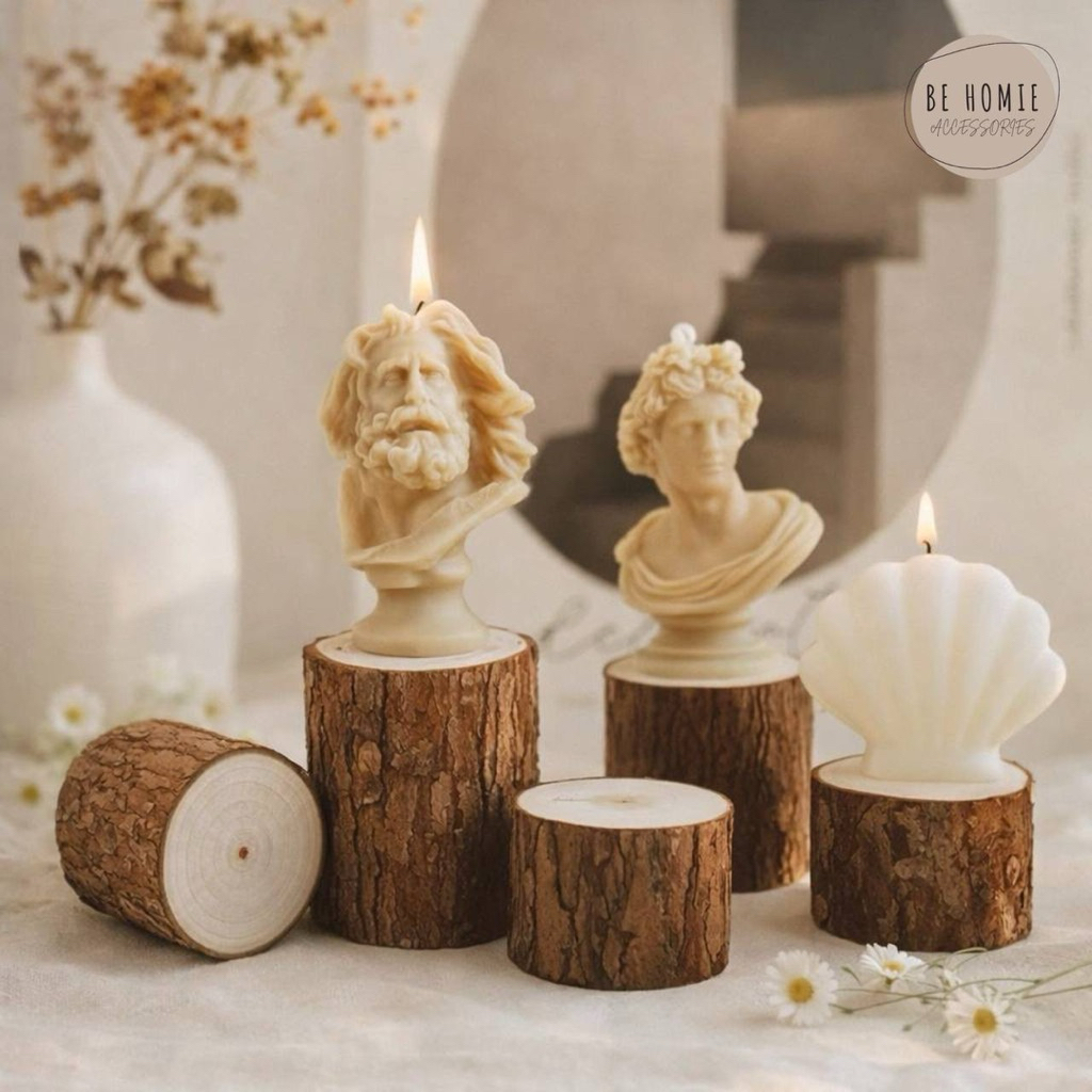 Wooden candle block/wooden candle holder/minimalist room decorative wooden tray/photo shooting props木制品/摆放小蜡烛木块/房间布置摆设简约