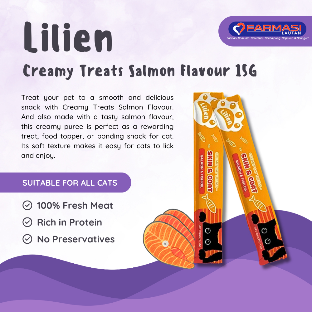 LILIEN CREAMY TREATS SALMON FLAVOUR 15G