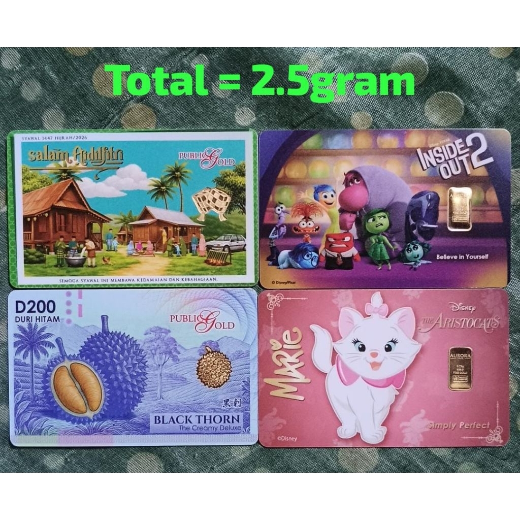 combo gold bar 2.5gram 999.9