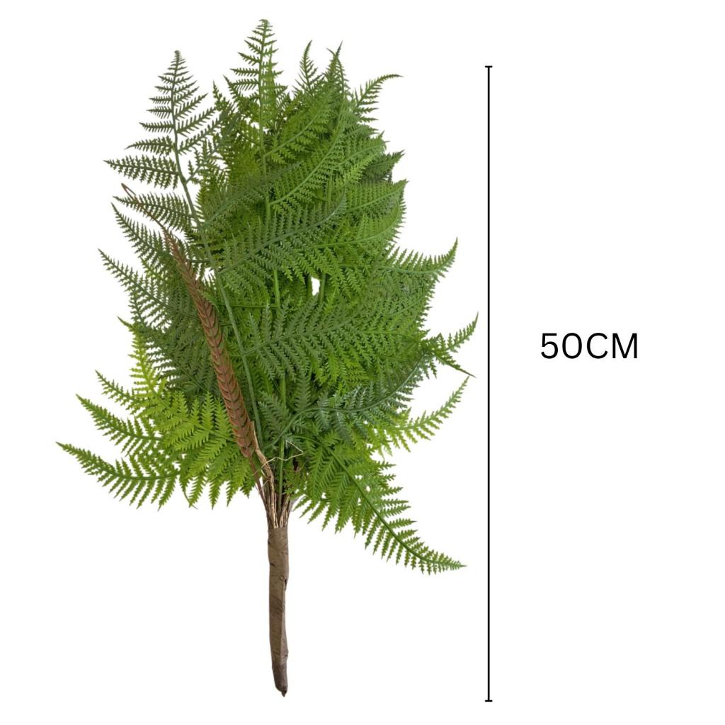 Fern Bunch Premium Plant l Daun Pokok Pakis Hiasan 50cm l Pokok Hiasan Lebat dan Nampak Real