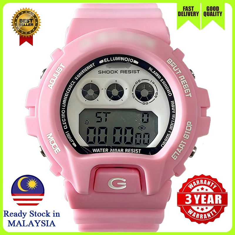 [Malaysia Stock] Dw6900 GA110 Black Red Watch men Sport Digital Watch Jam Tangan Lelaki Wanita Perempuan