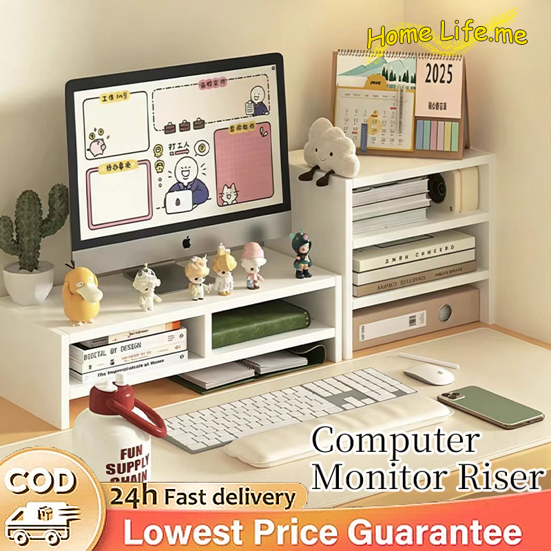 Monitor Stand Computer Monitor Screen Increased Shelf Base Desktop Keyboard Rack Storage Rak Komputer Rak Buku 增高架