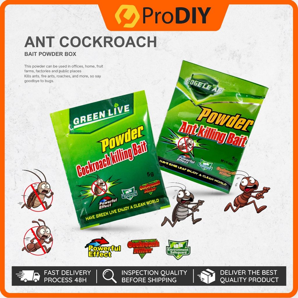PRODIY Powder Ant Cockroach Bait Hot Selling Effective Insect Killer Racun Semut Serbuk Bunuh Lipas 蚂蚁粉，杀蟑螂粉