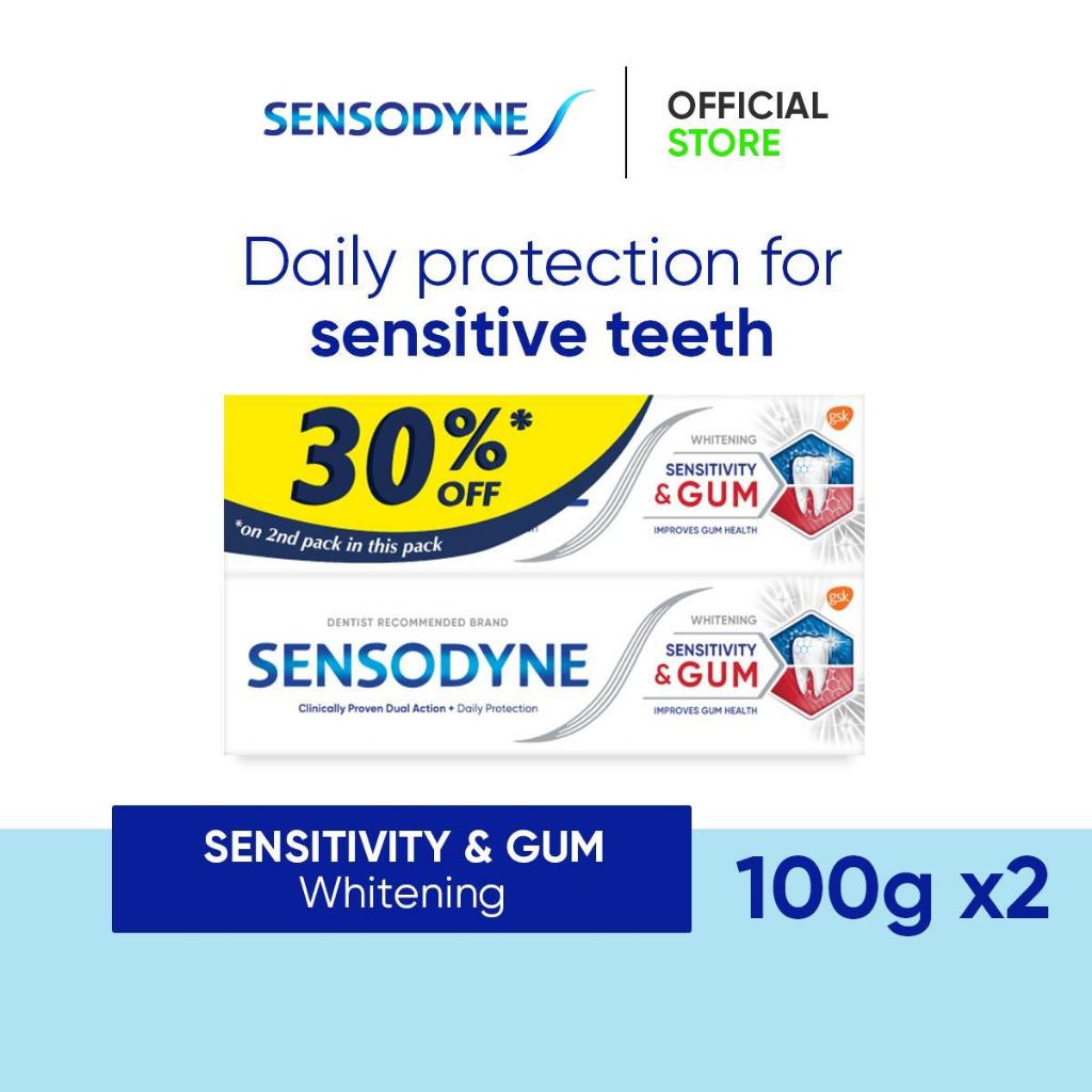 [Value Pack] Sensodyne Sensitivity & Gum Sensitivity Relief & Improve Gum Health Whitening Toothpaste (100g x 2)