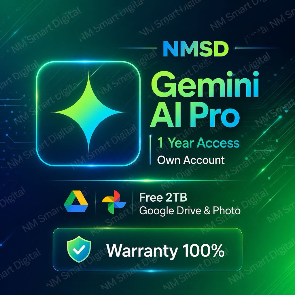 Gemini Pro AI Veo3 Unlimited 1 Year | Own stickers logos | +Google Drive 5TB Full Warranty 100%