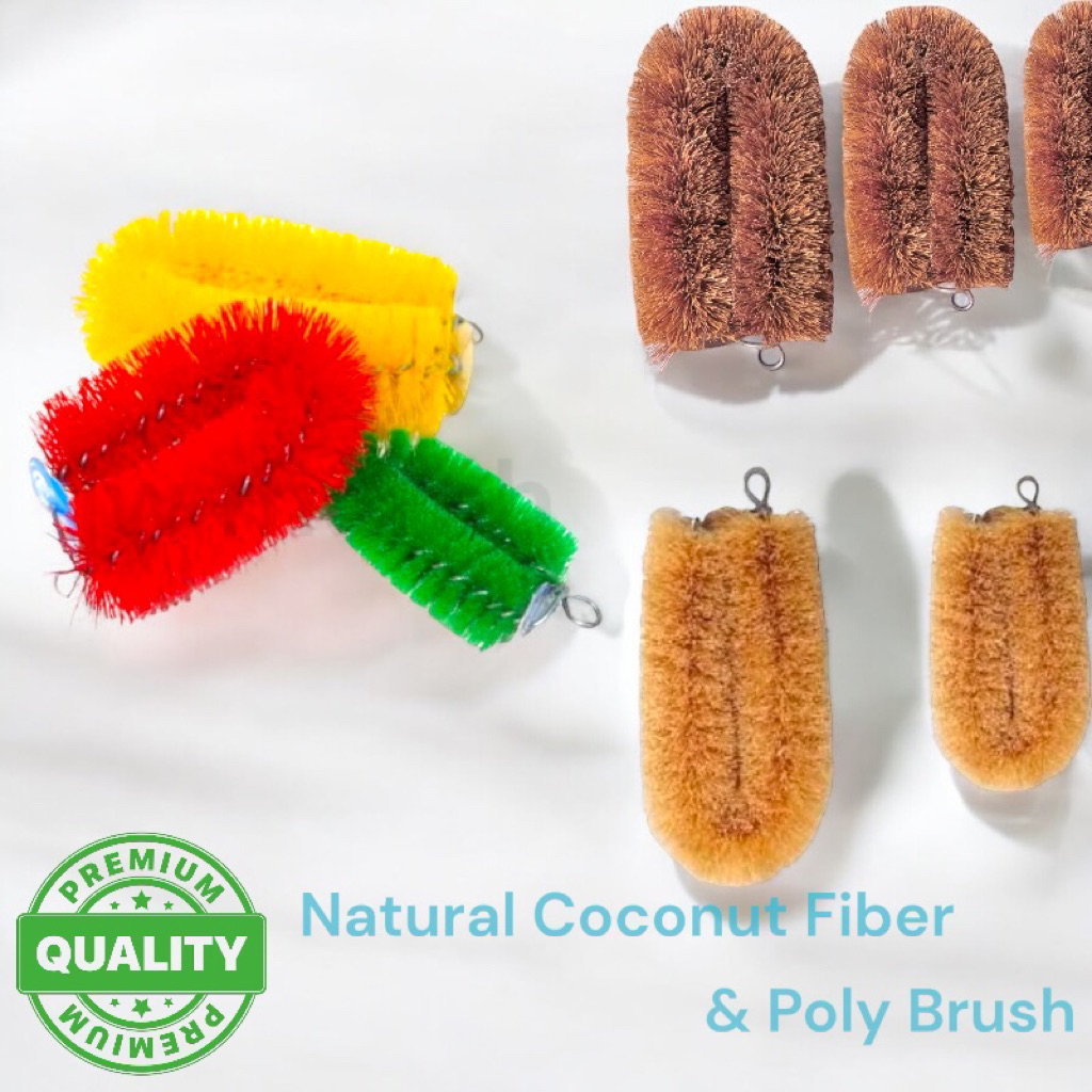 Berus Sabut Kelapa / Plastic - Natural Cleaning Coconut Fibre Abalone Brush