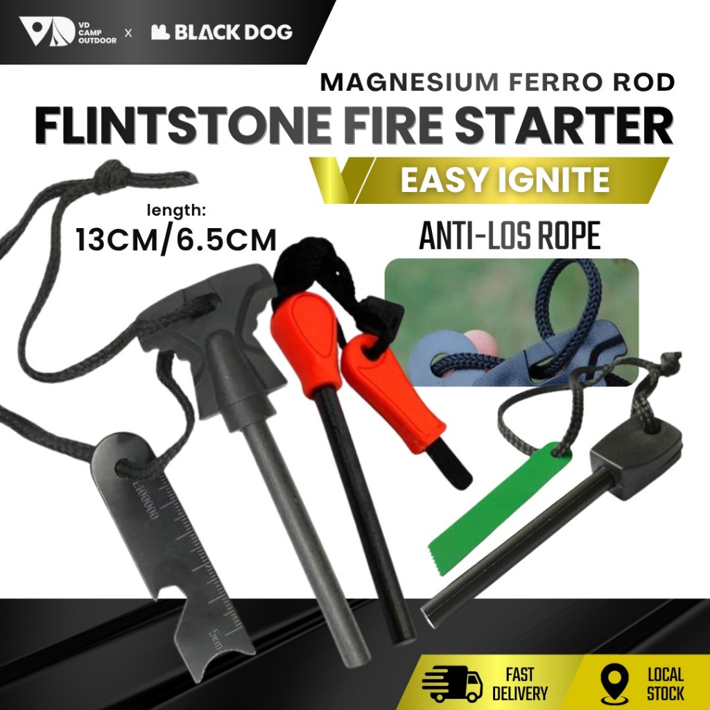 VD Camp Outdoor Fire Ferro Rod Magnesuim Jungle Fire Starter Survival Kit Api Camping Flint Stone