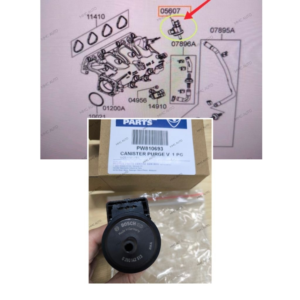 Blm Flx, Gen2, Persona, Persona Vvt, Exora , Preve , Suprima, Neo, Saga Vvt, Iriz Purge Canister Valve Vaccum Control