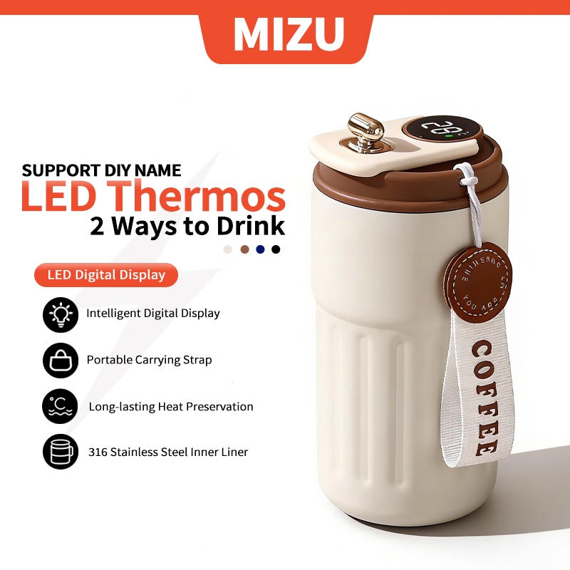 【Wholesale Price】420ML Thermos Cup Stainless Steel Coffee Mug Smart LED Temperature Display Water Bottle Cup Tight Leak