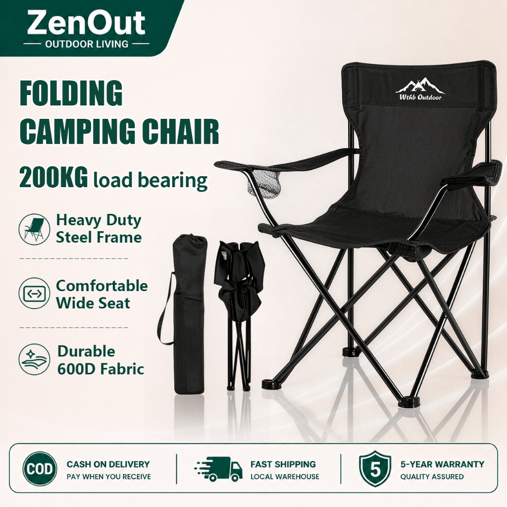【WTHB】Camping Chair Folding Chair Outdoor And Indoor Use Folding Chair Fishing Beach Chair Portable露營椅