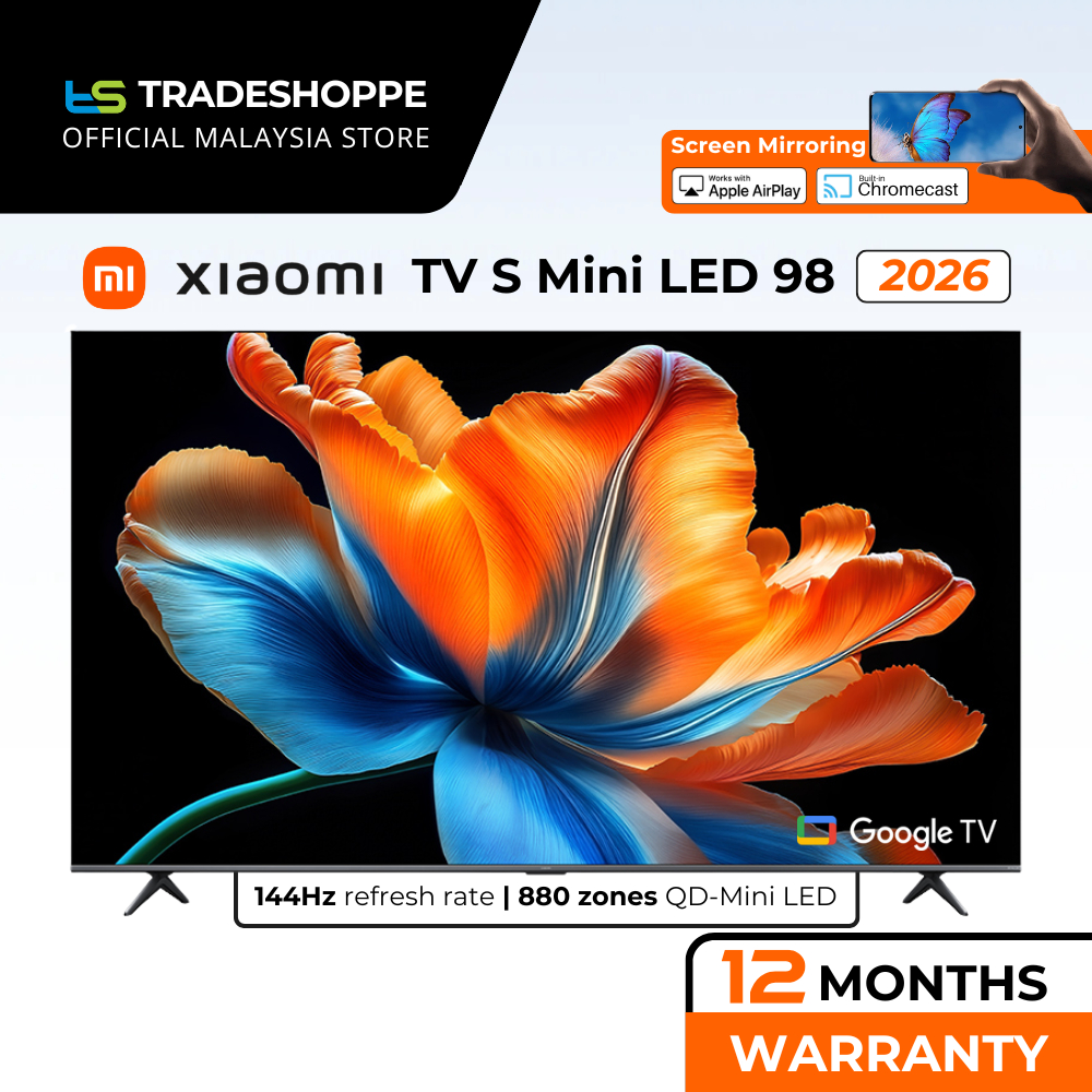 [OFFER] Xiaomi TV S Mini LED 98" 2026 | TV Max 100" 2025 - QLED Display 144Hz Refresh rate | 3+32GB Large Memory