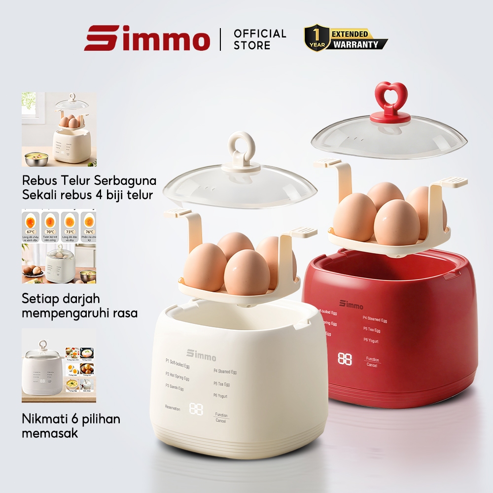 Simmo Electric Egg Boiler Cooker 4 Capacity Automatic Quickly Cooked Multifunctional Steamer 煮蛋器 (200W)