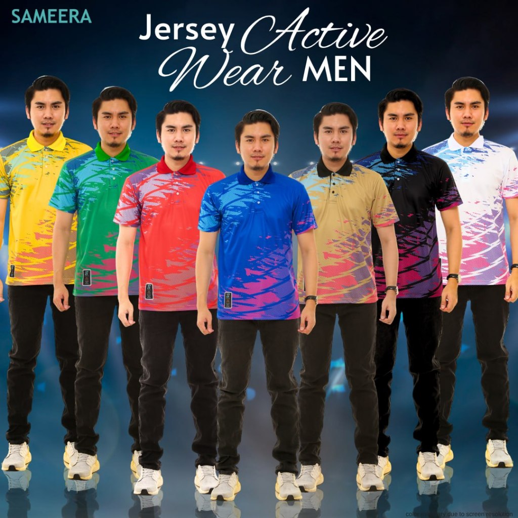 [READY STOCK] Jersey Men Collar Microfiber Dry Fit Plus Size BLACK WHITE ROYAL BLUE GREEN RED GOLD YELLOW Kolar Cikgu