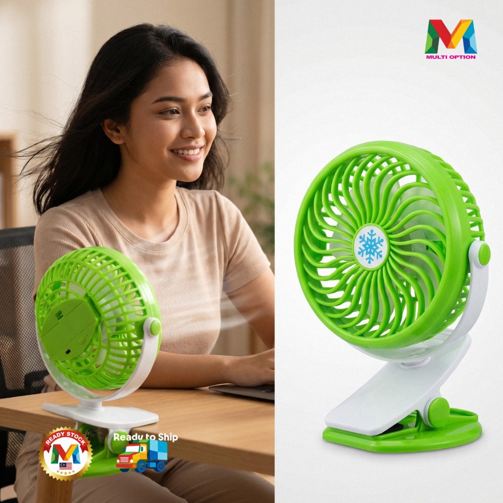ML-F168 Kipas Klip Mini USB Boleh Dicas Semula Reachargeable USB Mini Fan+Clip 360°Adjustable Fan夹风扇