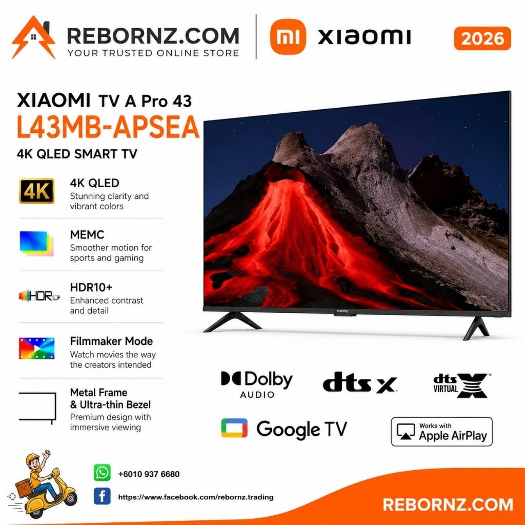 Xiaomi 43" A Pro QLED 4K UHD Google TV 2026 L43MB-APSEA