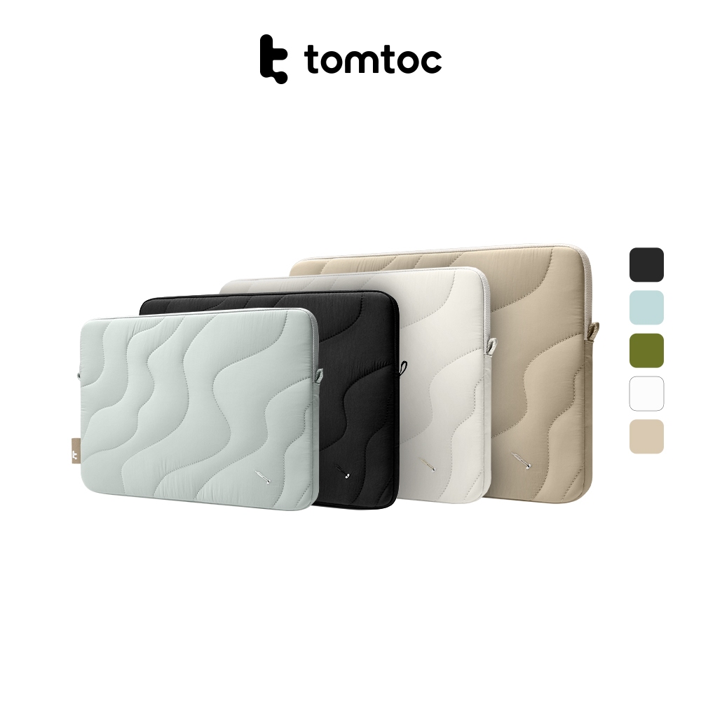 tomtoc A27 Gen 1 Puffy Laptop Sleeve 13 14 15 16 Inch Lightweight MacBook Sleeve Full Protection Laptop Bag