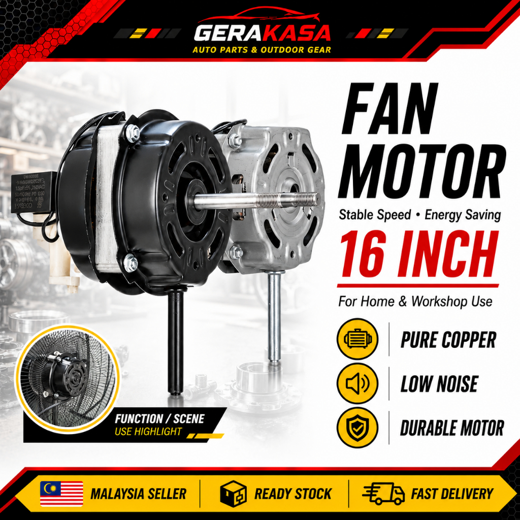16 inch Universal Table Fan Motor Upgraded Dual Bearing 60W - Compatible with Midea Elba Fans, Durable Stand Fan Motor