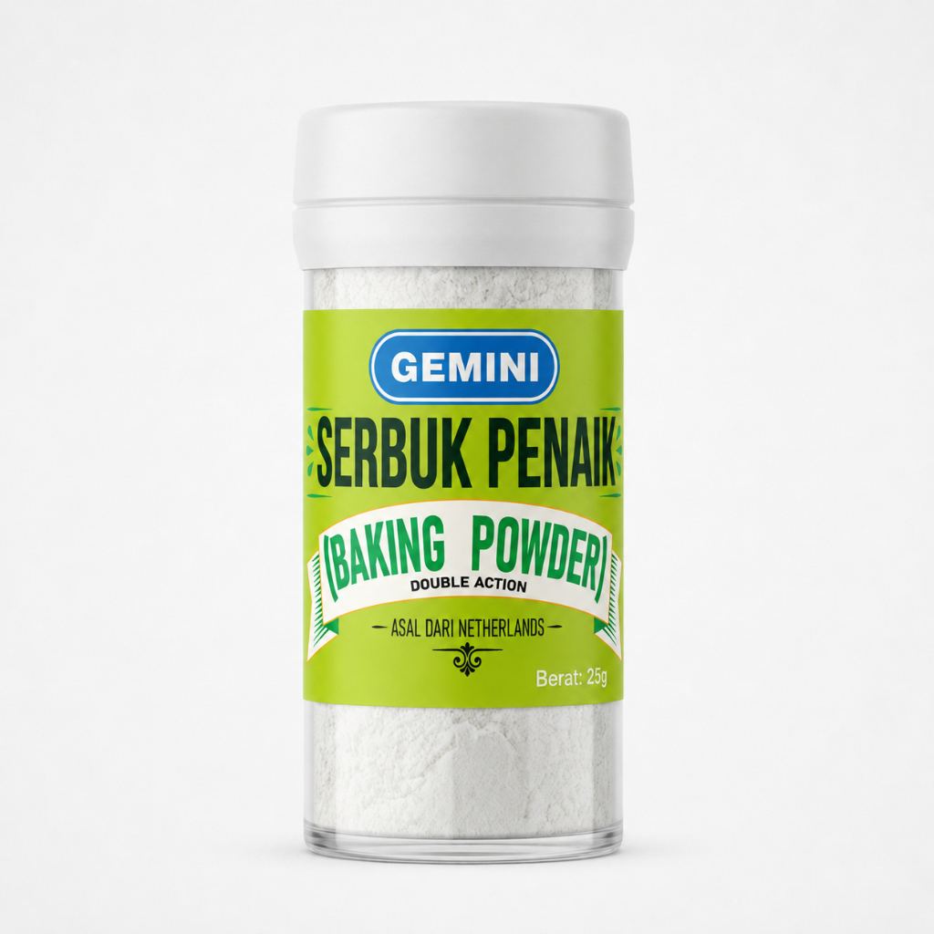 GEMINI BAKING POWDER 35g/Serbuk Penaik 35g/Premium Quality/Baking Essentials/Halus/Cepat Naik/Gebu
