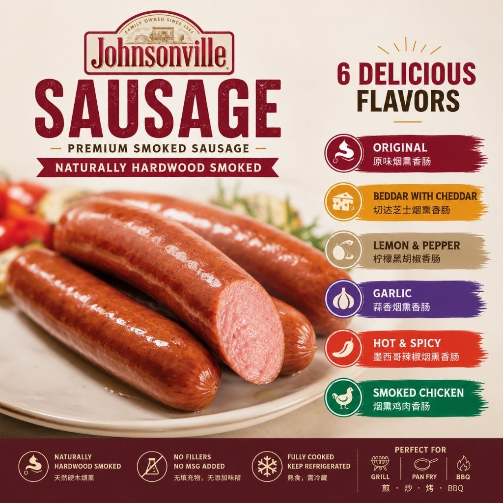【PENANG AREA ONLY❗】Johnsonville - USA Pork Sausages 尊乐香肠【360g】