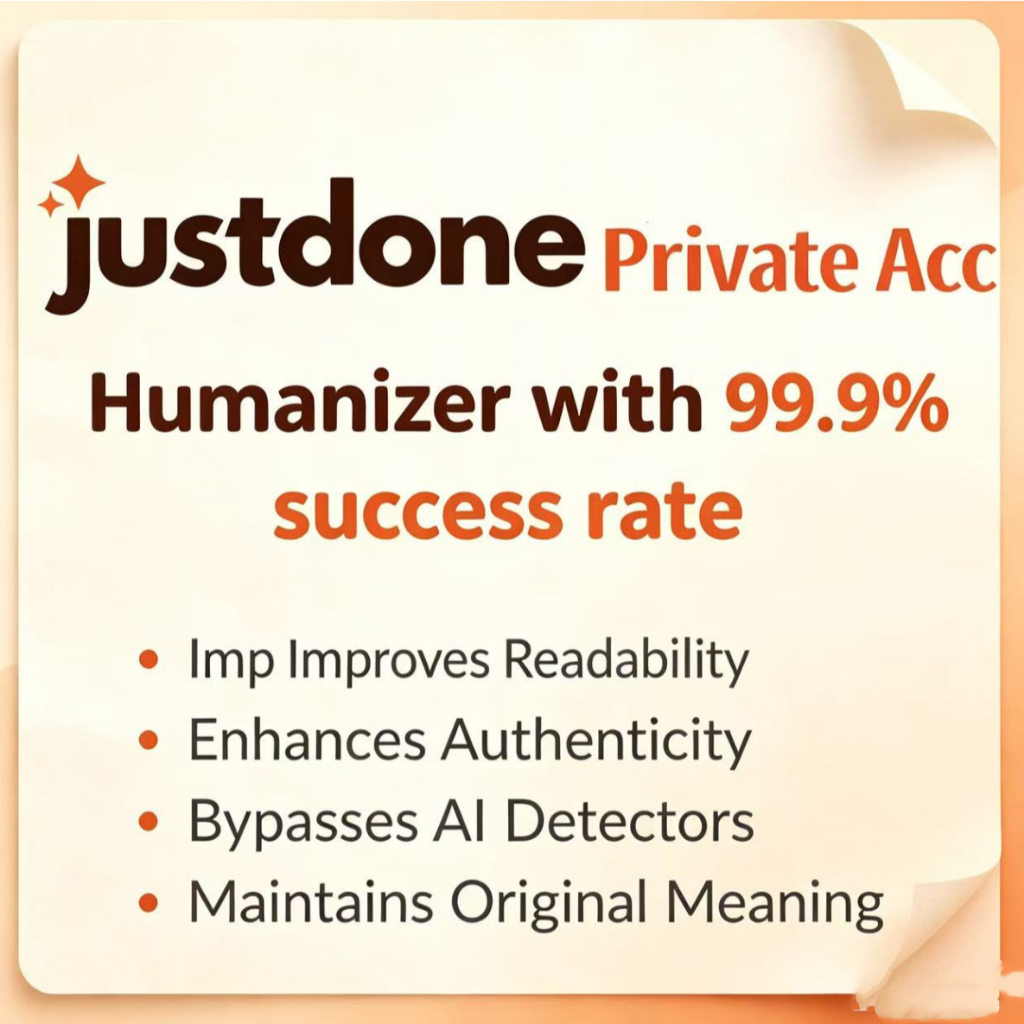 Justdone Ai | Unlimtied Humanize Ai | Bypass Ai Tool v3