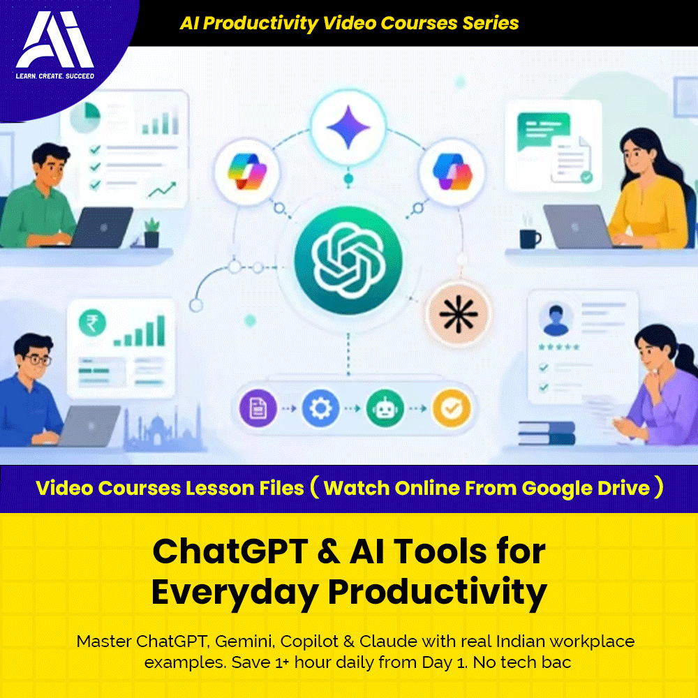 Learn Ai Courses - ChatGPT & AI Tools for Everyday Productivity | Ai Productivity Video Lesson