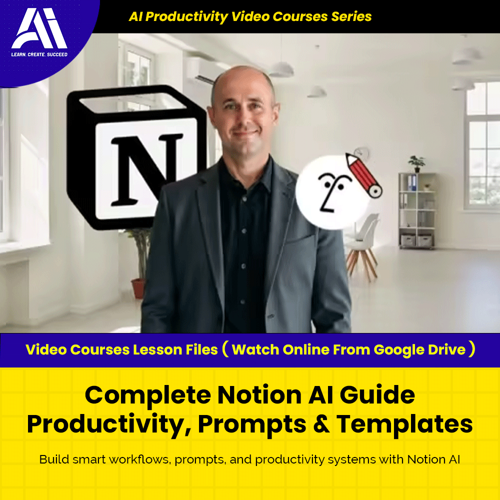 Learn Ai Courses - Complete Notion AI Guide Productivity, Prompts & Templates | Ai Productivity Video Lesson