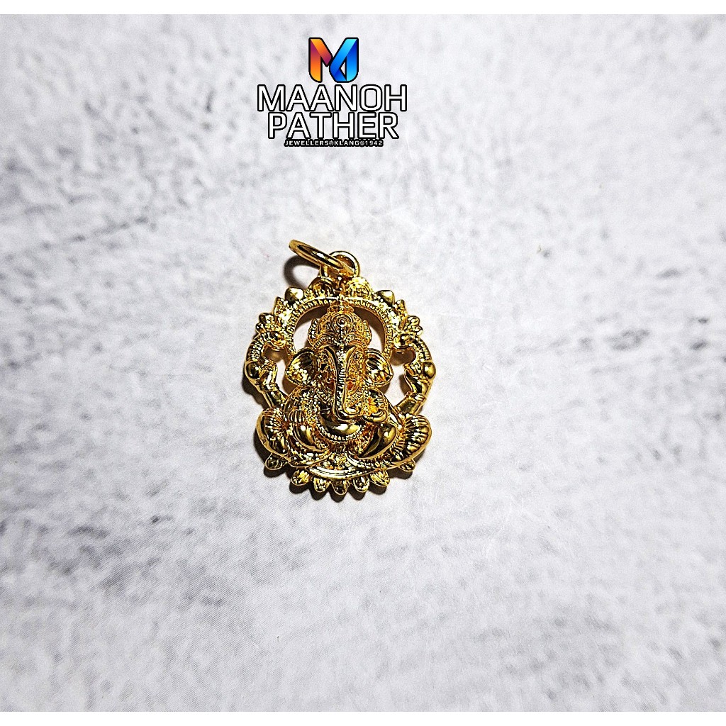 0.61GM-916 VINAYAGAR ELECTROFORM PENDANT-916 PENDANT-916 INDIAN ELECTROFORM VINAYAGAR PENDANT-916 GOLD PILLAIYAR LOKET-9