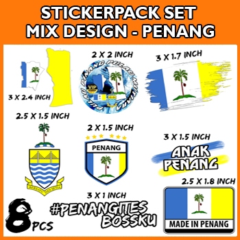 Stickerpack Set - Pulau Pinang Penang  ( 8 pcs )