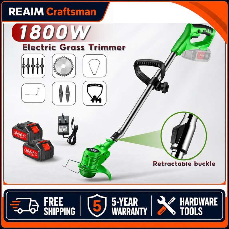 REAIM GX35 35.5cc 4-Stroke Backpack Brush Cutter 1.0kW Gasoline Grass Trimmer Mesin Potong Rumput Gendong